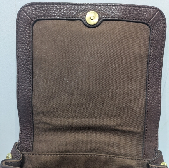 Fossil Preston Mini Backpack Brown Pebbled Leather Gold Hardware - Picture 9 of 14